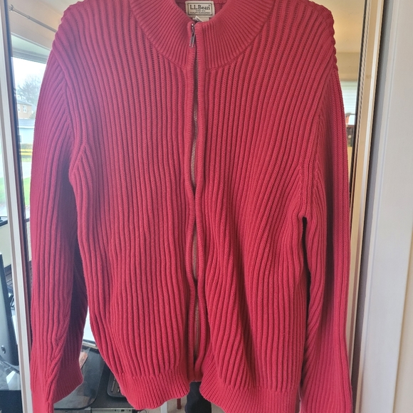 L.L. Bean Other - L.L. Bean Red Zip Up Sweater